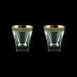 Fusion B2 FAGB b Whisky Glasses 270ml 2pcs in Antique Golden Black Decor (57-397/2/b)