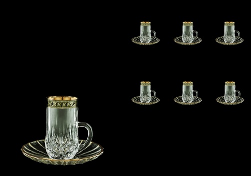 Opera ES OAGB Espresso 50ml 6pcs in Antique Golden Black Decor (57-502/6/b)