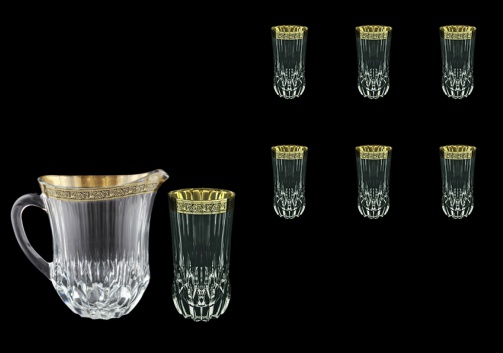 Adagio Set J+B0 AMGB 1230ml+6x400ml 1+6pcs in Lilit Golden Black Decor (31-488/484)