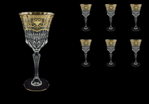 Adagio C2 AELK Wine Glasses 280ml 6pcs in Flora´s Empire Golden Crystal L. (20-593/L)