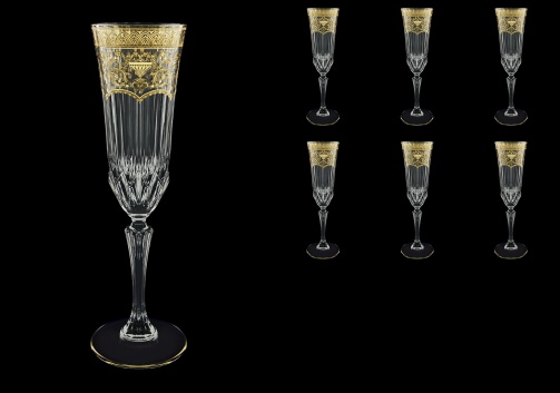 Adagio CFL AELK Champagne Flutes 180ml 6pcs in Flora´s Empire G. Crystal Light (20-594/L)