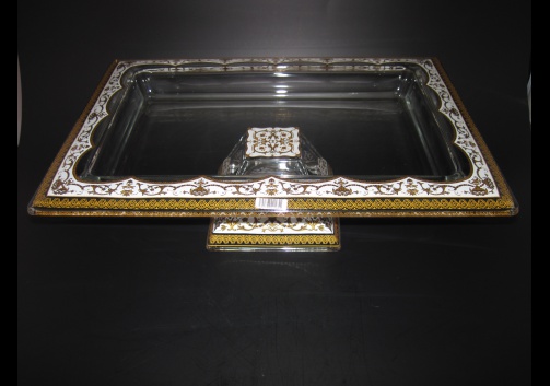 Torcello QTD TELW Tray w/F 40x30cm 1pc in Flora´s Empire Golden White Light Decor (21-70L)