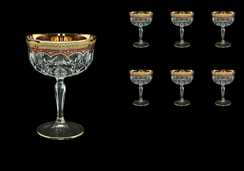 Opera CCH OEGR Champagne Bowl 240ml 6pcs in Flora´s Empire Golden Red Decor (22-619)