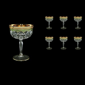 Opera CCH OEGG Champagne Bowl 240ml 6pcs in Flora´s Empire Golden Green Decor (24-619)