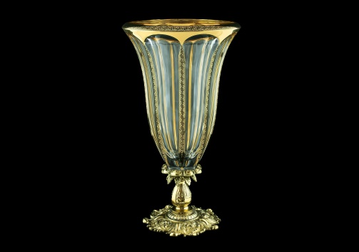 Panel VVZ PAGB B Vase 33cm 1pc in Antique Golden Black Decor (57-325/JJ02/b)