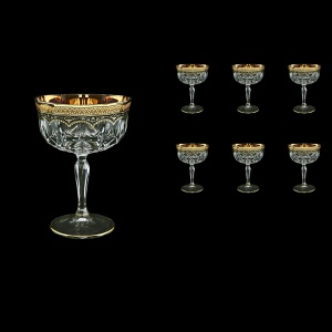 Opera CCH OEGB Champagne Bowl 240ml 6pcs in Flora´s Empire Golden Black Decor (26-619)