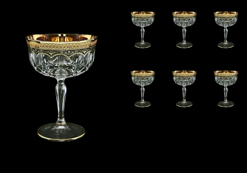 Opera CCH OEGB Champagne Bowl 240ml 6pcs in Flora´s Empire Golden Black Decor (26-619)