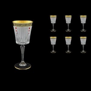Timeless C2 TMGB SKLI Wine Glasses 298ml 6pcs in Lilit Golden Black+SKLI (31-130/bKLI)