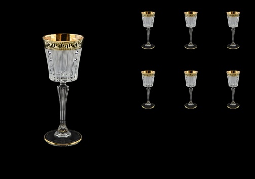 Timeless C5 TAGB SKCR Liqueur Glasses 110ml 6pcs Antique Golden Black+SKCR (57-112/bKCR)