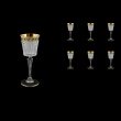 Timeless C5 TAGB SKCR Liqueur Glasses 110ml 6pcs Antique Golden Black+SKCR (57-112/bKCR)