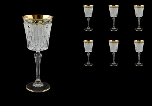 Timeless C3 TAGB SKCR Wine Glasses 227ml 6pcs Antique  Golden Black+SKCR (57-129/bKCR)