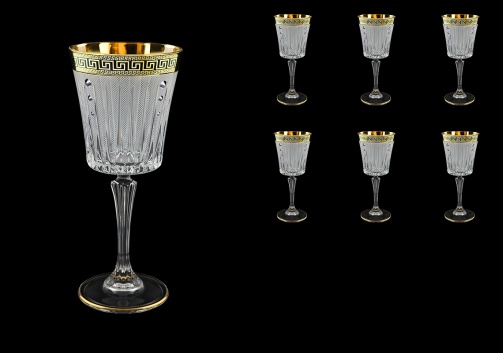 Timeless C2 TAGB SKCR Wine Glasses 298ml 6pcs Antique  Golden Black+SKCR (57-130/bKCR)
