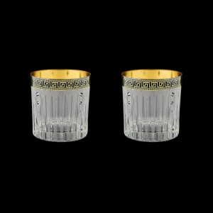 Timeless B2 TAGB SKCR Whisky Glasses 360ml 2pcs in Ant.Gold.Black +SKCR (57-132/2/bKCR)