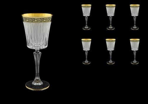 Timeless C3 TMGB S Wine Glasses 227ml 6pcs in Lilit Golden Black Decor+S (31-129)