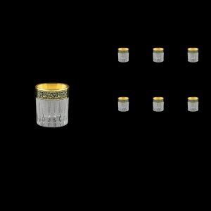 Timeless B5 TMGB S Liqueur Tumblers 78ml 6pcs in Lilit Golden Black Decor+S (31-111)