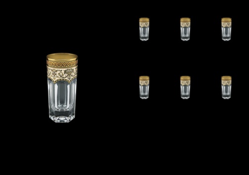 Provenza B5 PEGI Liqueur Tumblers 50ml 6pcs in Flora´s Empire Golden Ivory Decor (25-520)