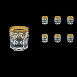 Provenza B2 PEGW Whisky Glasses 280ml 6pcs in Flora´s Empire Golden White Decor (21-527)