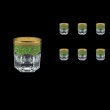 Provenza B2 PEGG Whisky Glasses 280ml 6pcs in Flora´s Empire Golden Green Decor (24-527)