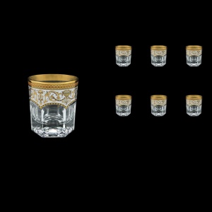 Provenza B3 PEGW Whisky Glasses 185ml 6pcs in Flora´s Empire Golden White Decor (21-526)