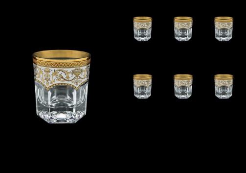 Provenza B3 PEGW Whisky Glasses 185ml 6pcs in Flora´s Empire Golden White Decor (21-526)