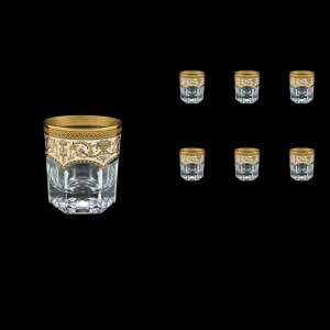 Provenza B3 PEGI Whisky Glasses 185ml 6pcs in Flora´s Empire Golden Ivory Decor (25-526)
