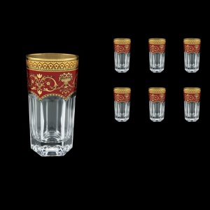 Provenza B0 PEGR Water Glasses 370ml 6pcs in Flora´s Empire Golden Red Decor (22-525)