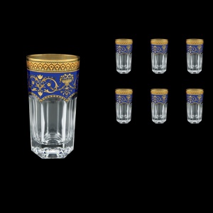 Provenza B0 PEGC Water Glasses 370ml 6pcs in Flora´s Empire Golden Blue Decor (23-525)