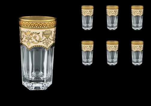Provenza B0 PEGI Water Glasses 370ml 6pcs in Flora´s Empire Golden Ivory Decor (25-525)