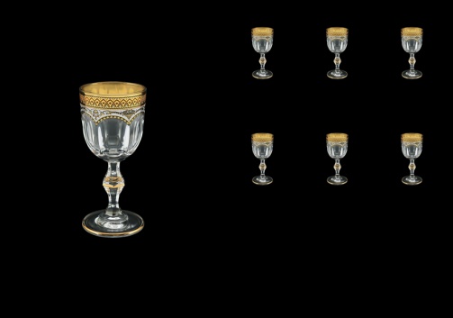 Provenza C5 PEGW Liqueur Glasses 50ml 6pcs in Flora´s Empire Golden White Decor (21-521)