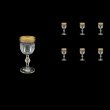 Provenza C5 PEGC Liqueur Glasses 50ml 6pcs in Flora´s Empire Golden Blue Decor (23-521)