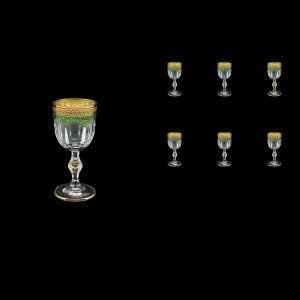 Provenza C5 PEGG Liqueur Glasses 50ml 6pcs in Flora´s Empire Golden Green Decor (24-521)