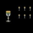 Provenza C5 PEGG Liqueur Glasses 50ml 6pcs in Flora´s Empire Golden Green Decor (24-521)