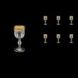 Provenza C5 PEGI Liqueur Glasses 50ml 6pcs in Flora´s Empire Golden Ivory Decor (25-521)