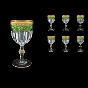 Provenza C2 PEGG  Wine Glasses 230ml 6pcs in Flora´s Empire Golden Green Decor (24-523)