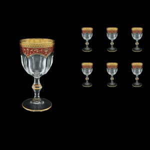 Provenza C3 PEGR Wine Glasses 170ml 6pcs in Flora´s Empire Golden Red Decor (22-522)