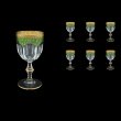 Provenza C3 PEGG Wine Glasses 170ml 6pcs in Flora´s Empire Golden Green Decor (24-522)