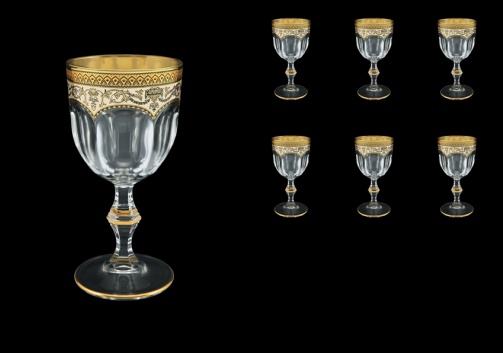 Provenza C3 PEGI Wine Glasses 170ml 6pcs in Flora´s Empire Golden Ivory Decor (25-522)