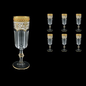Provenza CFL PEGW Champagne Flutes 160ml 6pcs in Flora´s Empire Golden White D. (21-524)