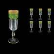 Provenza CFL PEGG Champagne Flutes 160ml 6pcs in Flora´s Empire Golden Green D (24-524)