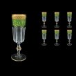 Provenza CFL PEGG Champagne Flutes 160ml 6pcs in Flora´s Empire Golden Green D (24-524)