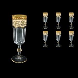 Provenza CFL PEGI Champagne Flutes 160ml 6pcs in Flora´s Empire Golden Ivory D. (25-524)