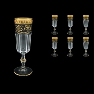 Provenza CFL PEGB Champagne Flutes 160ml 6pcs in Flora´s Empire Golden Black D (26-524)