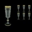 Provenza CFL PMGB Champagne Flutes 160ml 6pcs in Lilit Golden Black Decor (31-138)