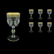 Provenza C2 PMGB  Wine Glasses 230ml 6pcs in Lilit Golden Black Decor (31-140)