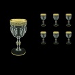 Provenza C3 PMGB Wine Glasses 170ml 6pcs in Lilit Golden Black Decor (31-139)