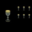 Provenza C5 PMGB Liqueur Glasses 50ml 6pcs in Lilit Golden Black Decor (31-143)