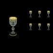 Provenza C5 PMGB Liqueur Glasses 50ml 6pcs in Lilit Golden Black Decor (31-143)