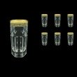 Provenza B0 PMGB Water Glasses 370ml 6pcs in Lilit Golden Black Decor (31-141)