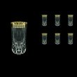 Adagio B0 AMGB Water Glasses 400ml 6pcs in Lilit Golden Black Decor (31-484)