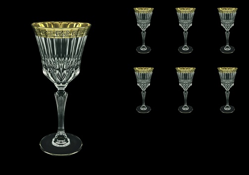 Adagio C2 AMGB Wine Glasses 280ml 6pcs in Lilit Golden Black Decor (31-483)